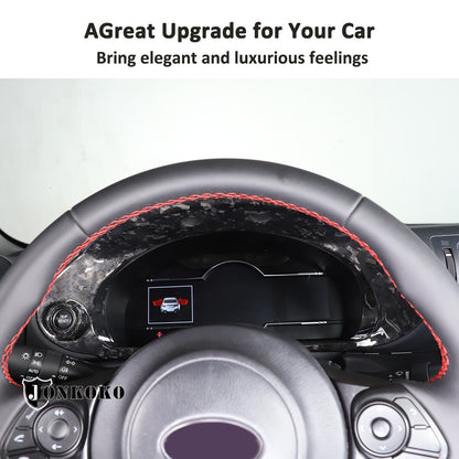 Forged Carbon Car Dashboard Box Cover Bezel Trim For Toyota 86 Subaru BRZ 22-23 5