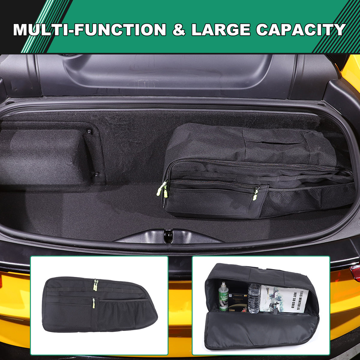 Black Rear Trunk Boot Side Pocket Storage Box Tray For Lotus EMIRA 2021-25 7
