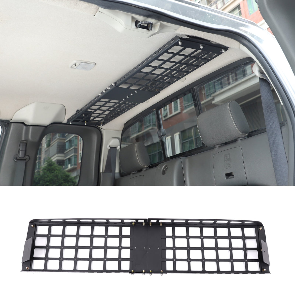 Aluminum Rear Roof Hanging Rack Molle Panel For Nissan Frontier King Cab 2009-17 9