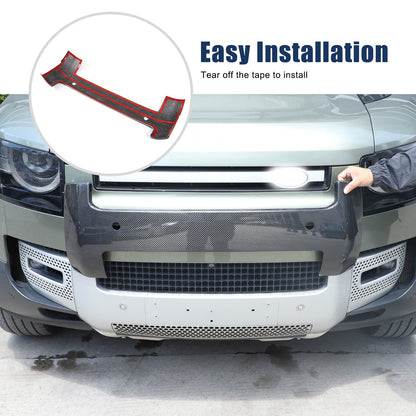 Real Carbon Fiber Front Bumper License Plate Base Trim For LR Defender L663 20+ 9