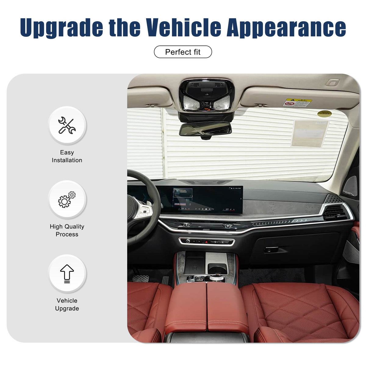 Real Carbon Fiber Center Console Dashboard Trim For BMW X5 G05 X6 G06 X7 G07 23+ 13