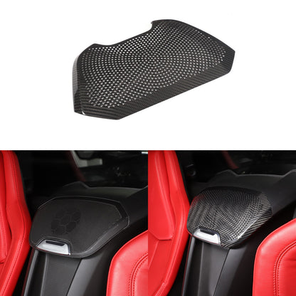 Real Carbon Fiber Rear Seat Single Speaker Grill Trim For Corvette C8 1LT 2020+ 21