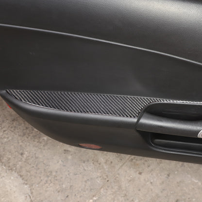 Carbon Fiber soft Door armrest panel Cover sticker Trim For Corvette C6 2005-13 10