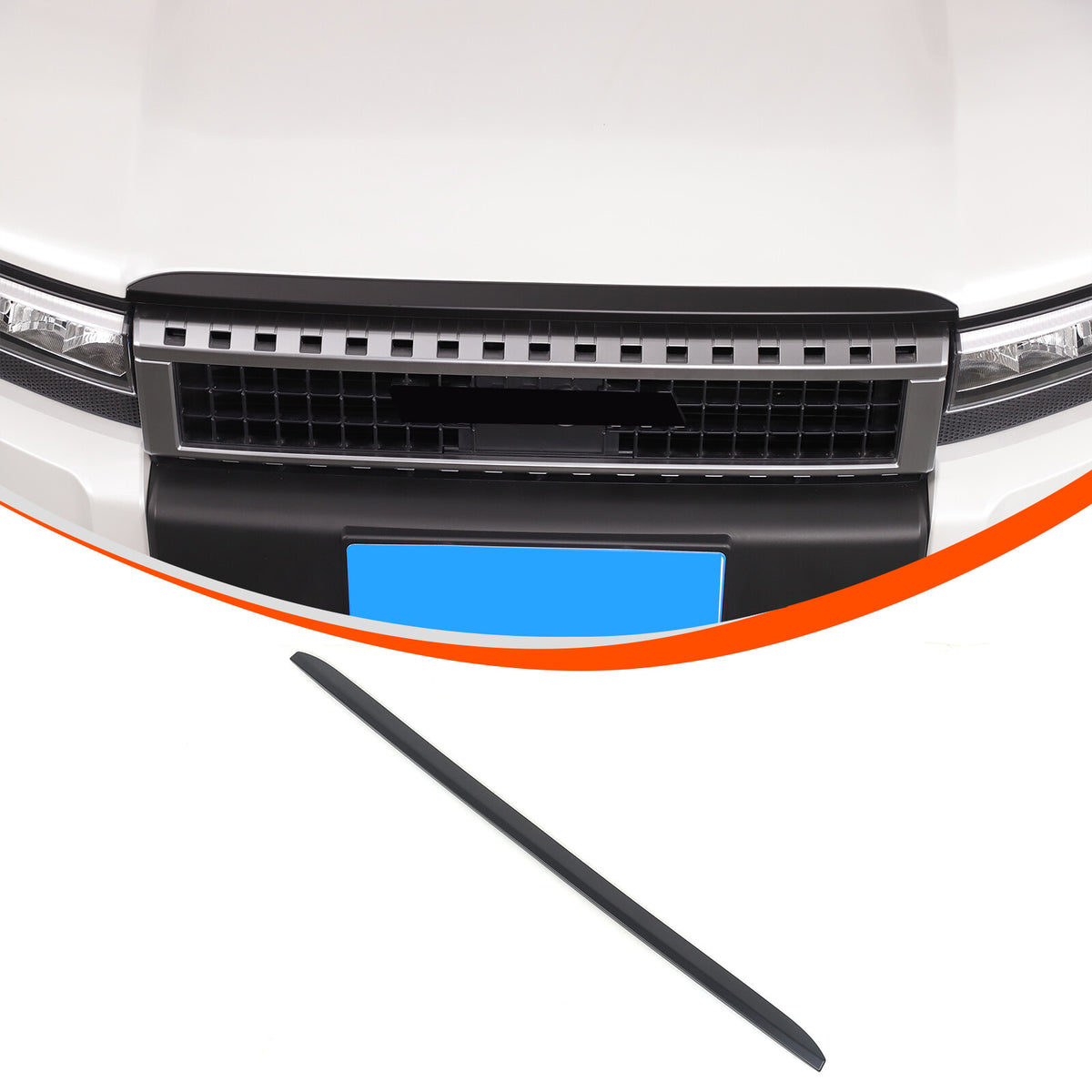 Matt Black Front Grille Upper Engine Hood Trim For Toyota Land Cruiser LC250 24+ 12