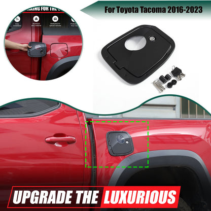 Alloy Locking Fuel Door Gas Tank Cap Cover Lock Key For Toyota Tacoma 2016-2023 1