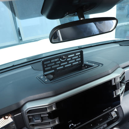 Black Alloy Dashboard Storage Box Interior Trim Cover For Toyota Tundra 22-26 2