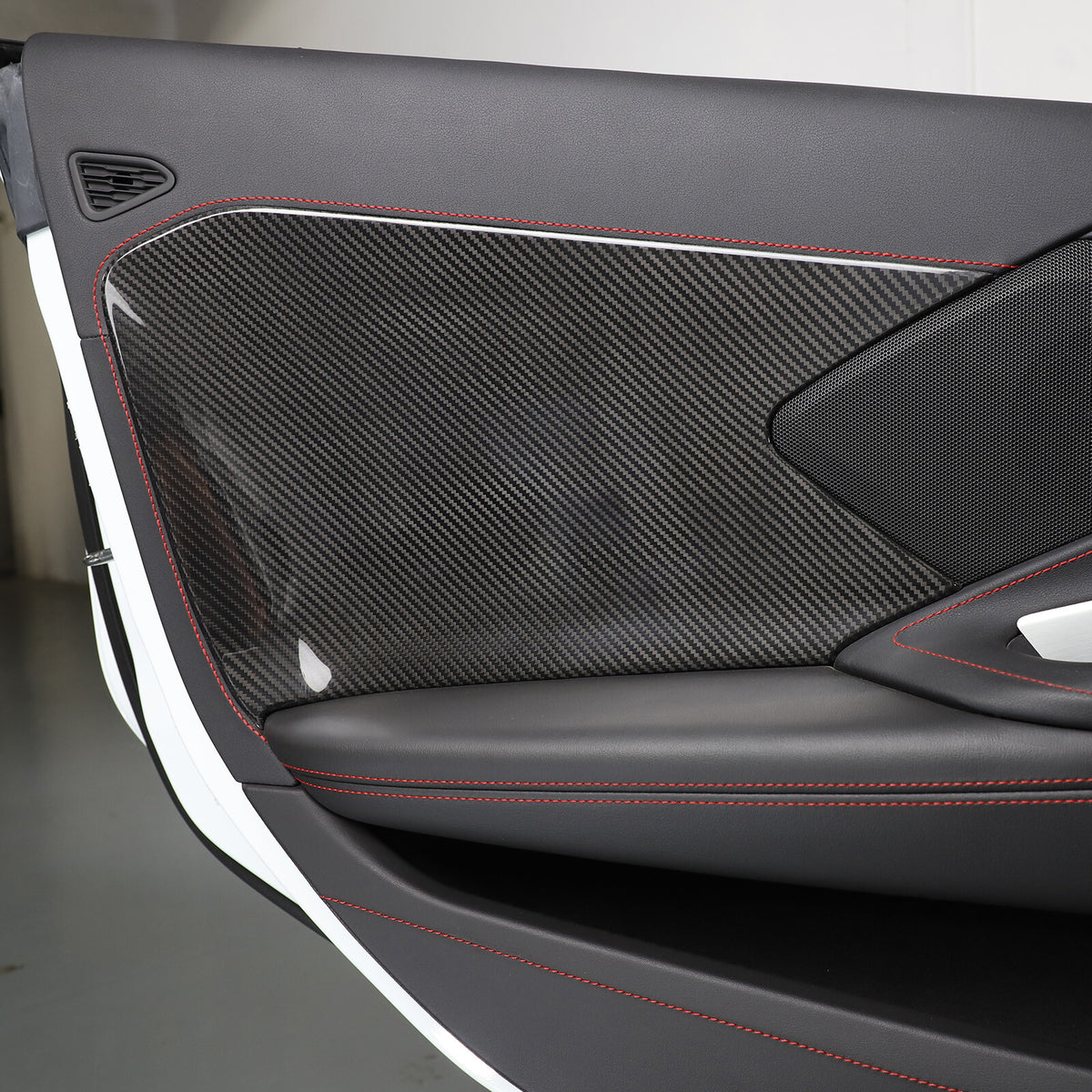 Real Carbon Fiber Interior Door Cover Trim Decoration for Corvette C8 2020-26 6