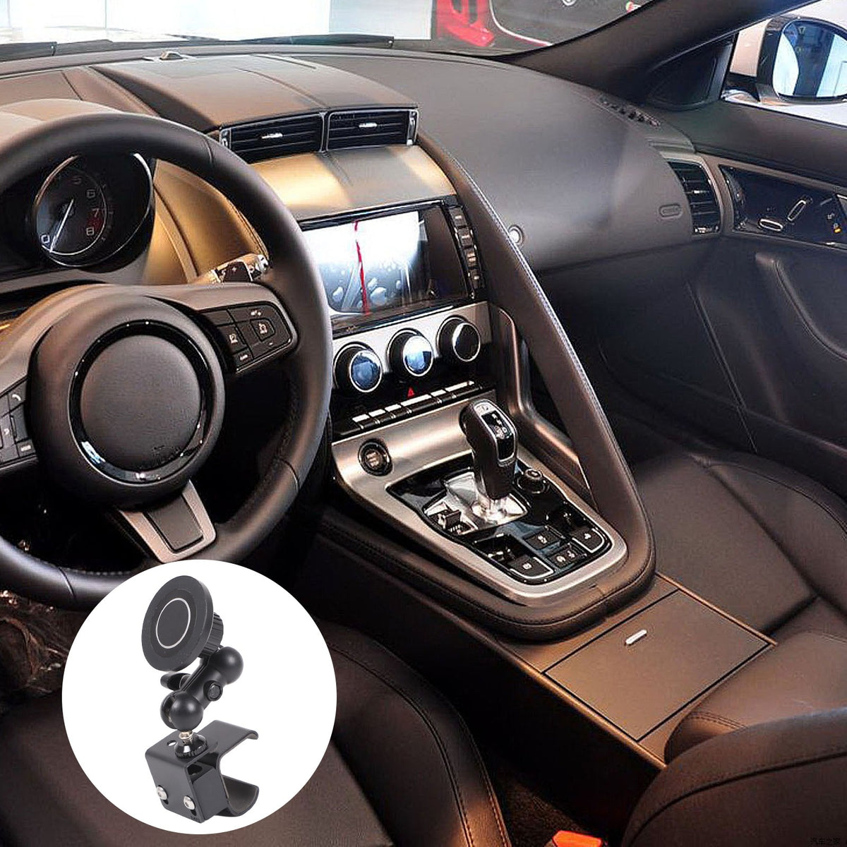 Magnetic Dashboard Center Phone Mount Bracket For Jaguar F-Type X152 2013+ US 9