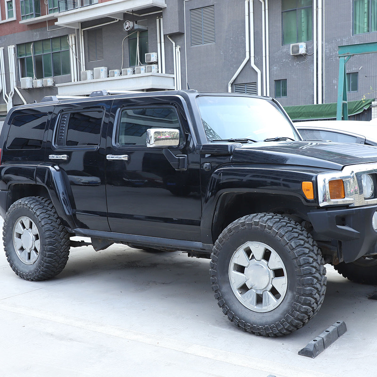 Alloy Rear Door Window Honeycomb Pillar Post Cover Trim For Hummer H3 2005-09 US 11