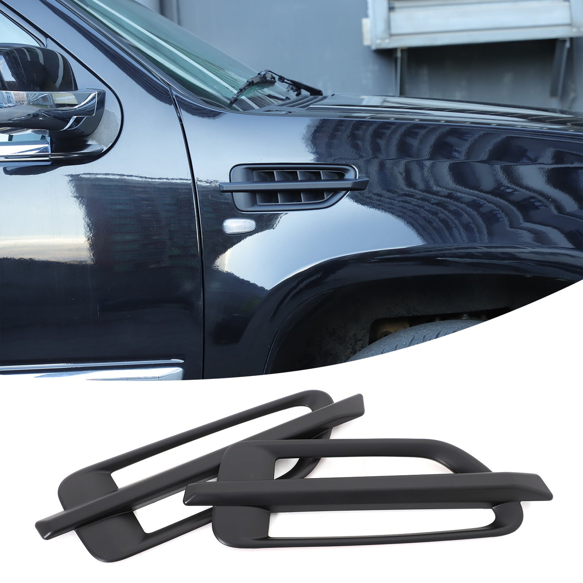 ABS Matte Black Side Air Fender Vent Trim For Cadillac Escalade 2007-2014 US 16
