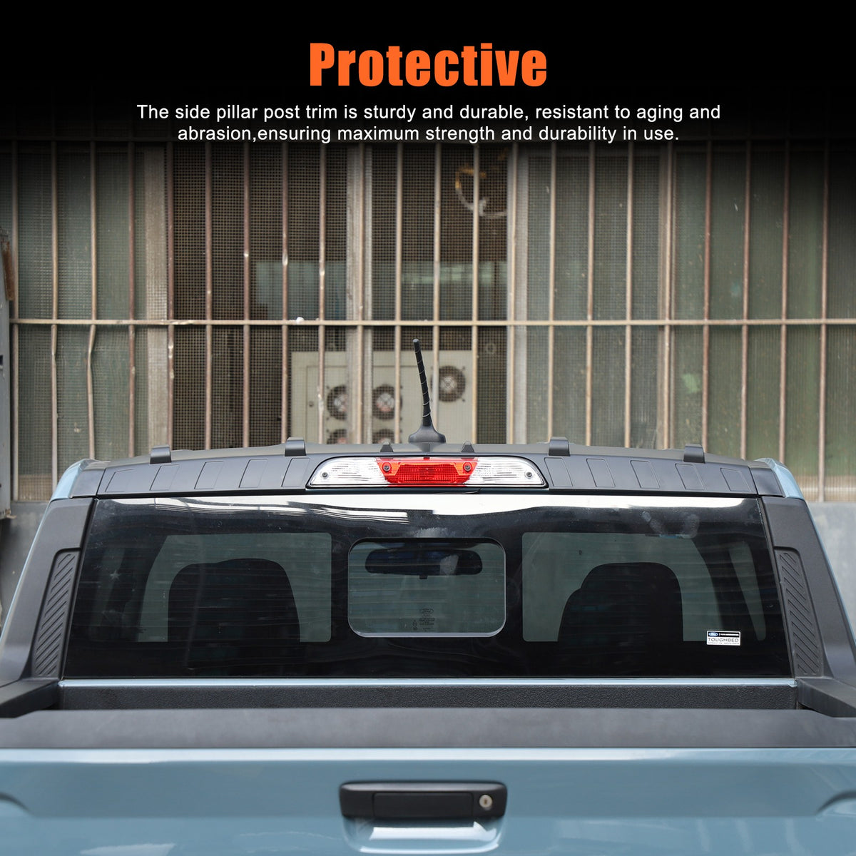 Matte Black ABS Roof Rear Spoiler Trim For Ford Maverick 2022+ US 14