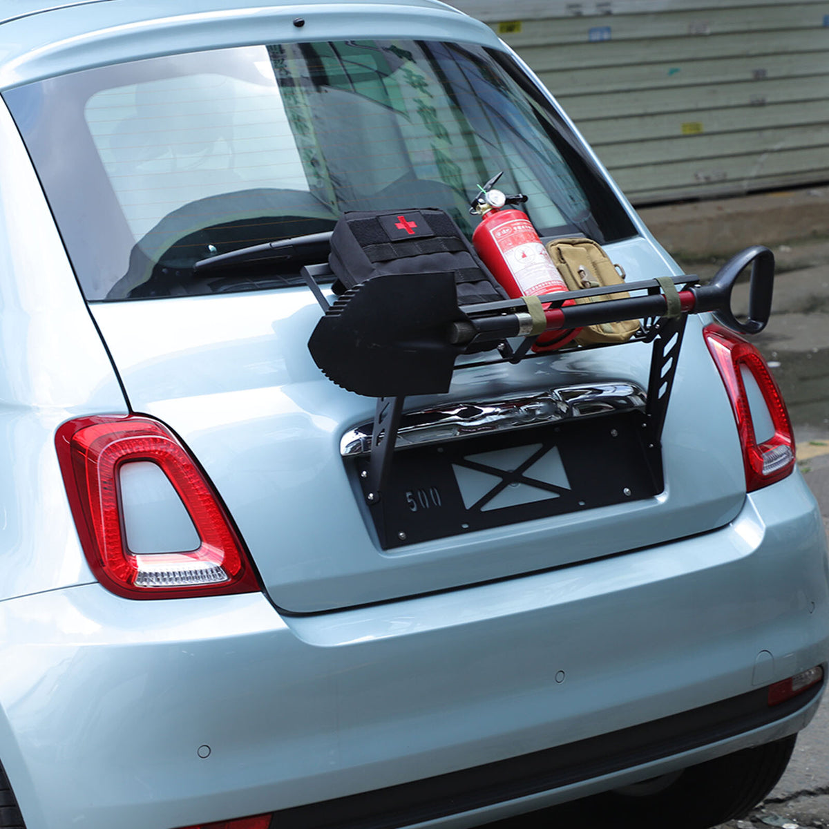 Hitch Mount Cargo Carrier Basket Rear Rack For Fiat 500 2010-2024 US 3
