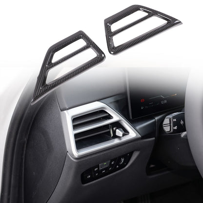 Real Carbon Fiber Side Air Vent Frame Trim For BMW 3 4 330i 430i G20 G21 25+ US 3
