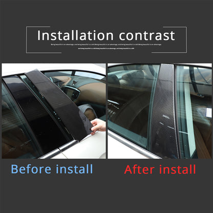 Real Carbon Fiber Window B Pillar Trim For Maserati Ghibli Quattroporte 2014-24 5