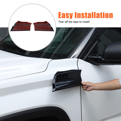 Glossy Piano Black Fender Upper Decoration Cover Trim For Toyota Tundra 2022+ US 11