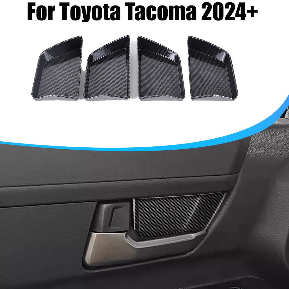 ABS Carbon Fiber Interior Full Set Panel Cover Trim Kit for Toyota Tacoma 24-26 - Styles 1-5 42