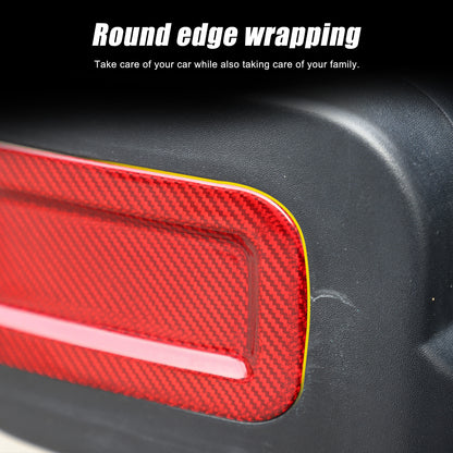 Red Real Carbon Fiber Exterior Rearview Mirror Groove Trim for Hummer H2 2003-09 11