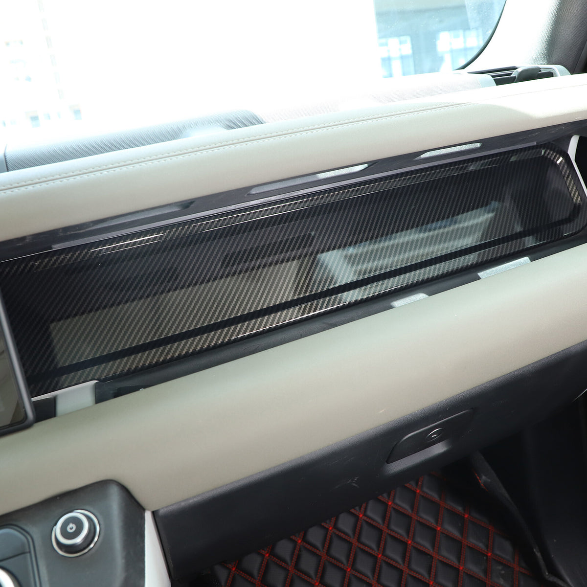 ABS Carbon Fiber Dashboard Panel Trim For Land Rover Defender L663 2020+ 8