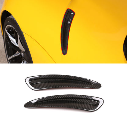 2pcs Real Carbon Fiber Side Hood Vent Covers For Toyota Supra A90 MKV 2019-24 3