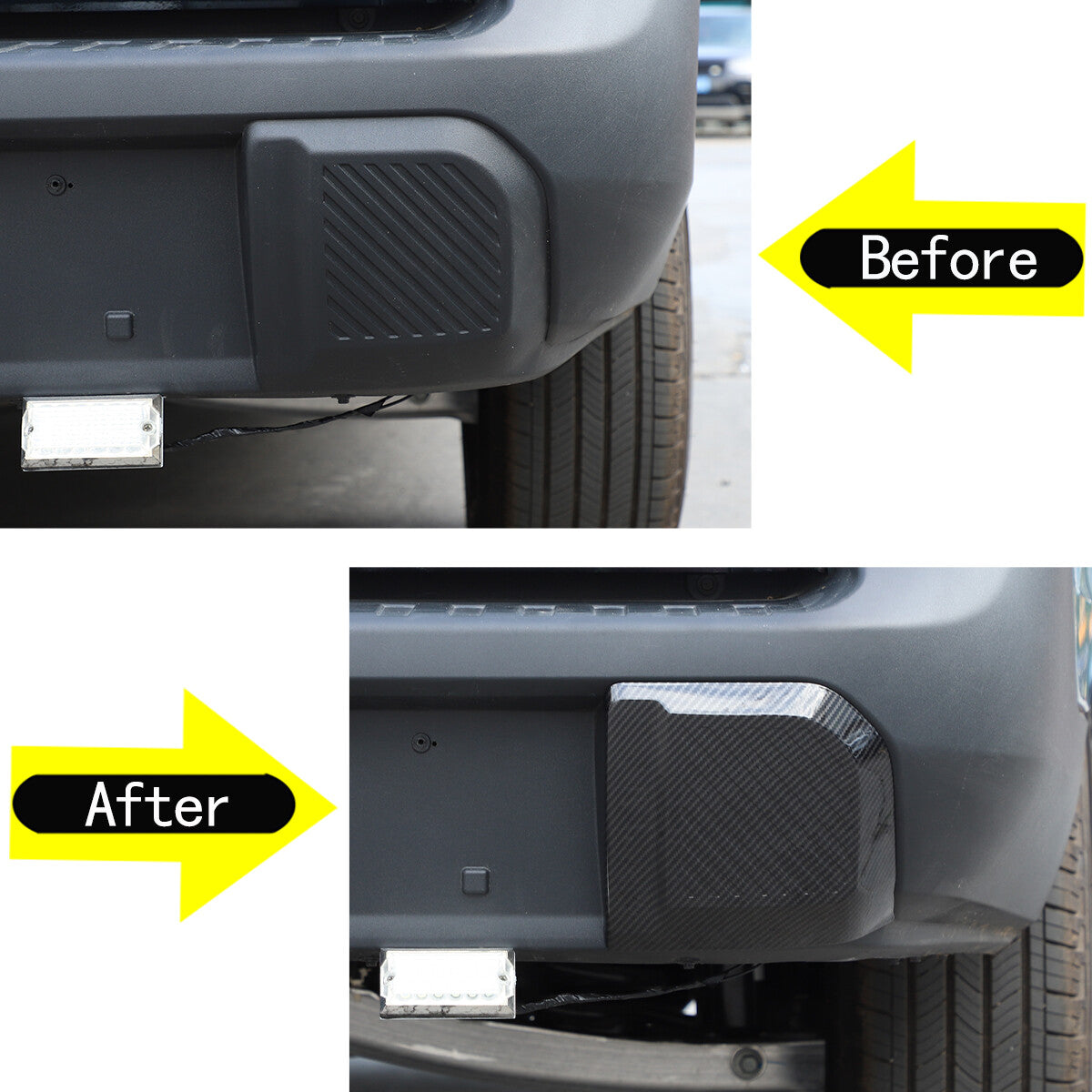 Front Reat Bumper Guards Grill Pads End Caps Cover Trim For Ford Maverick 22-23 5