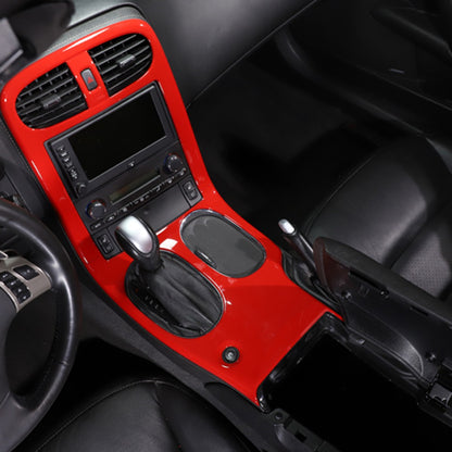Red ABS Center Console Car Gear Shift Panel Trim For 2005-2013 Corvette C6 13