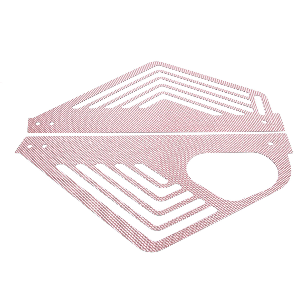 Pink Real Carbon fiber Engine Bay Side Panel Cover Overlay For Corvette C8 Coupe 13