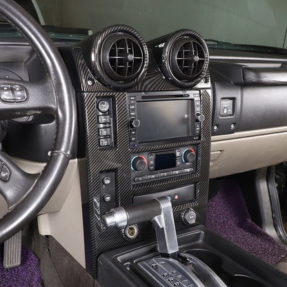 ABS Carbon Fiber Interior Full Set Panel Cover Trim Kit for Hummer H2 2003-2007 5