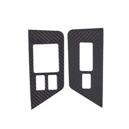 Real Carbon Fiber Window Lift Switch Button Trim For Nissan GTR R35 2008-2016 4