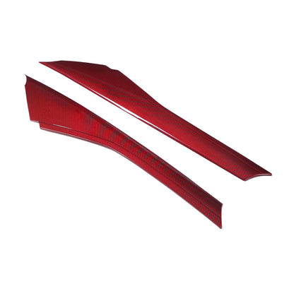 Red Carbon Fiber Exterior Windshield A Pillar Trim Cover For Corvette C7 14-19 9