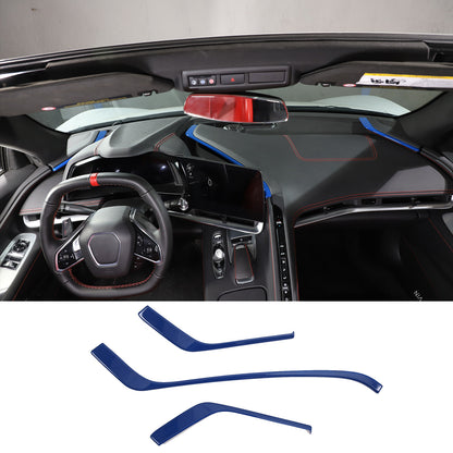Blue ABS Center Console Dashboard Side Instrument Trim For Corvette C8 2020-2025 10