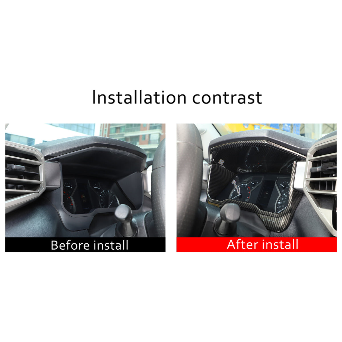 ABS Carbon Fiber Interior Set Cover Trim Kit For Toyota Tundra Sequoia SR 22+ - Styles 1-5 35