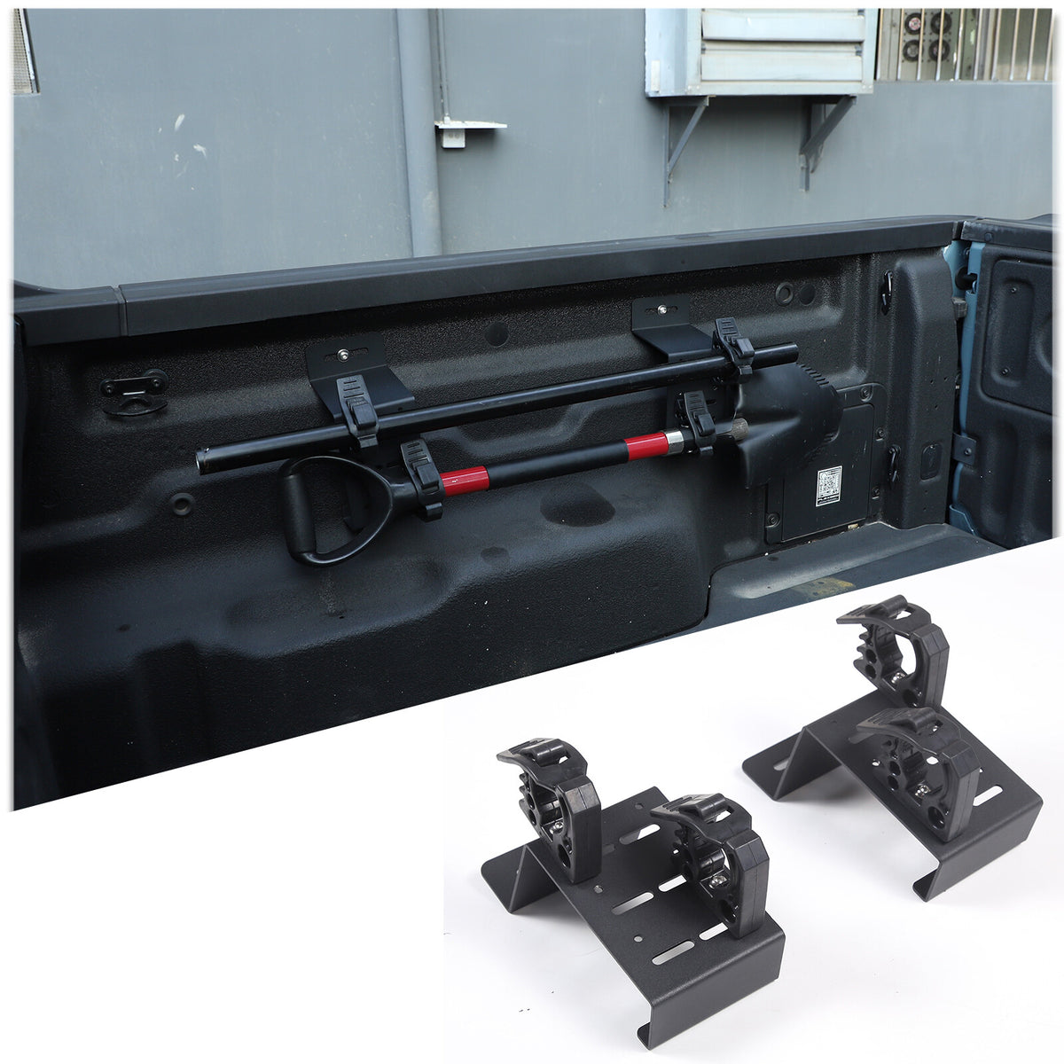 Black Steel Cargo Box Side Rail Tool Mounting Bracket For Ford Maverick 2022 6