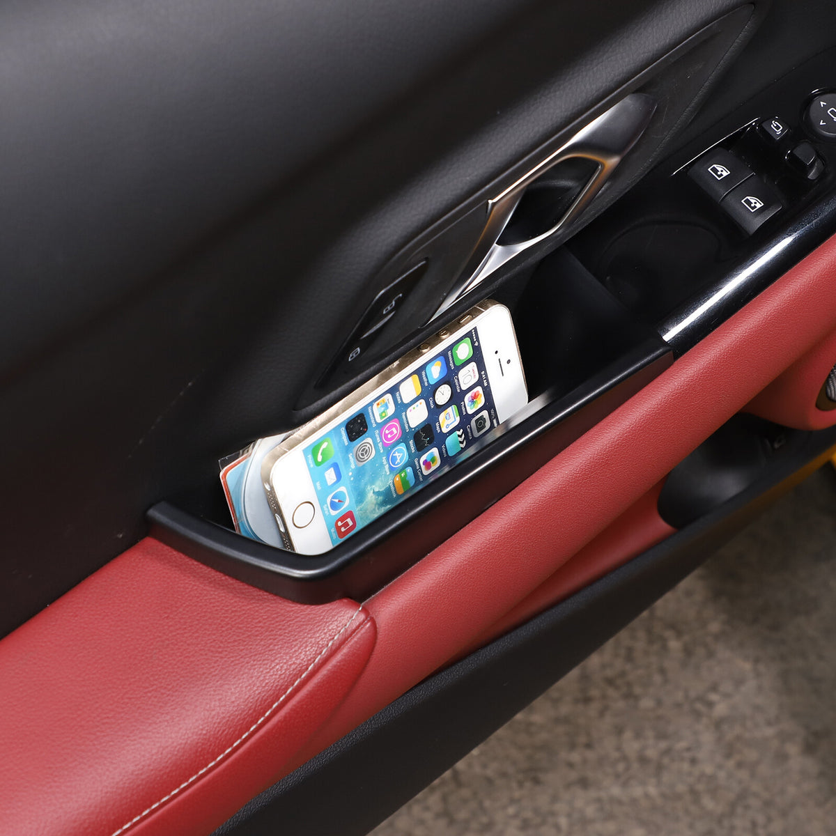 For Toyota Supra 2019-2024 Door Storage Storage Box ABS Black (Fits Supra) 2