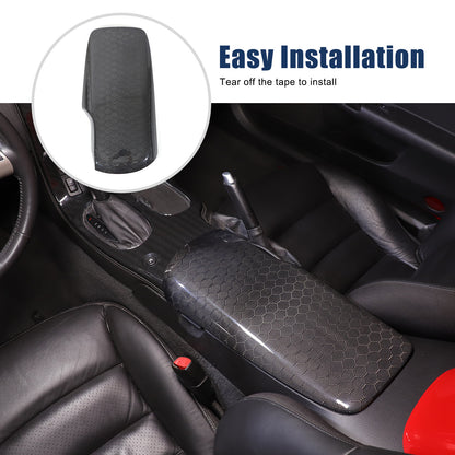 Honeycomb Carbon Fiber Center Console Armrest Box Cover For Corvette C6 2005-13 21