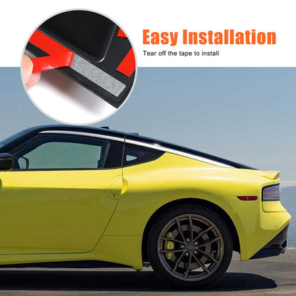 Piano Black Rear Window Triangle Louver Shutter Trim For Nissan 400Z Z34 21+ US 4