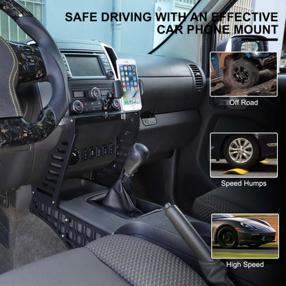Center Molle Panel Digital Device Mount Clip For Nissan Frontier D40 2009-2017 17