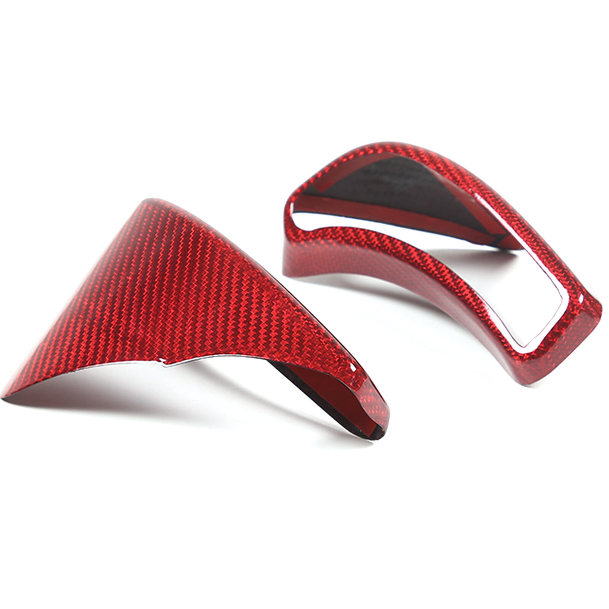 Red Carbon Fiber Dashboard Speedometer Side Cover Trim For Corvette C6 2005-13 18
