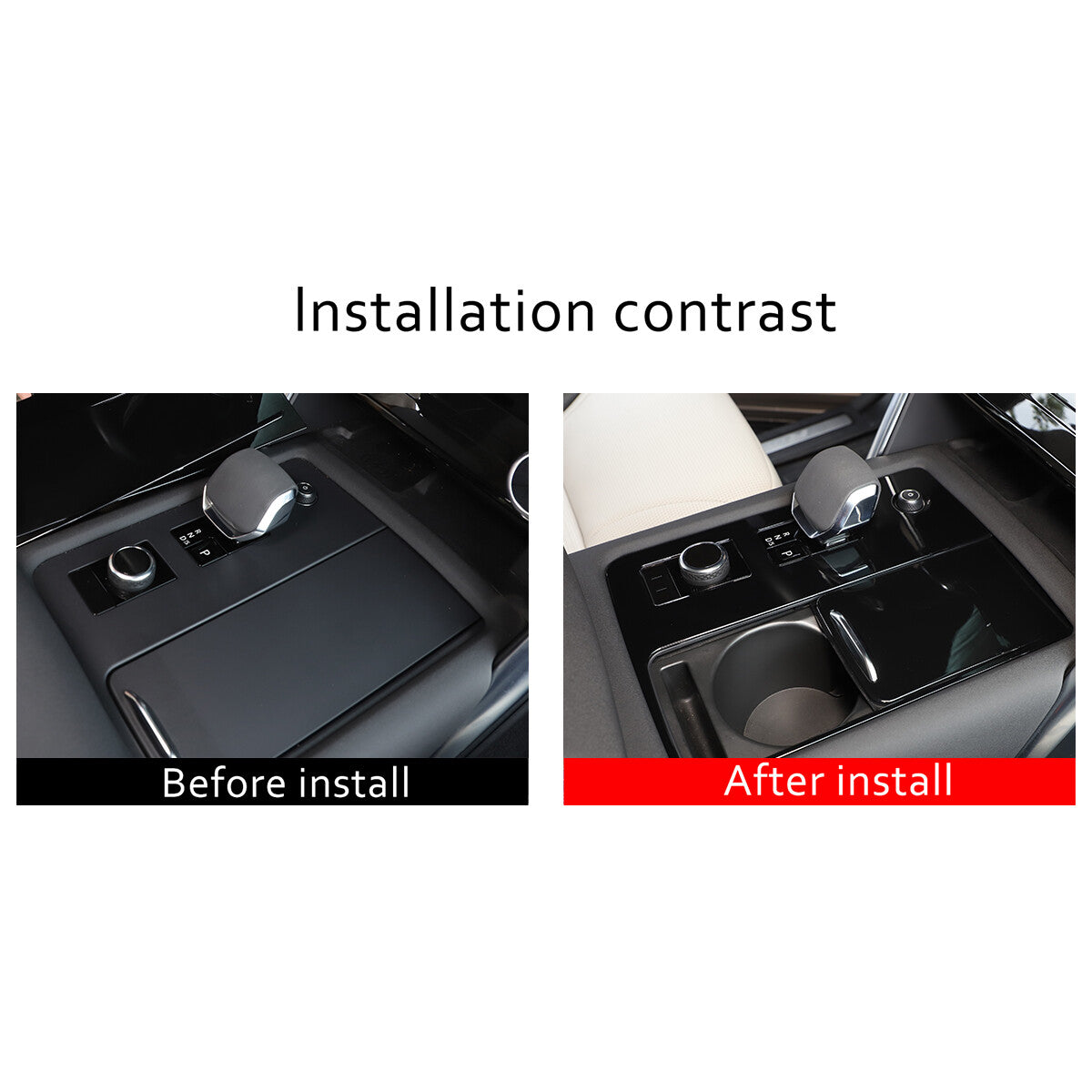 Glossy Black Center Gear Shift Cover Trim for Land Rover Discovery 5 2020-21 12