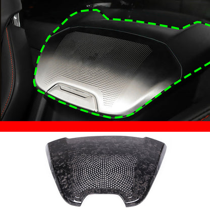 Forged Carbon Fiber Rear Charger Speaker Cover Trim For Corvette C8 Convertible 10