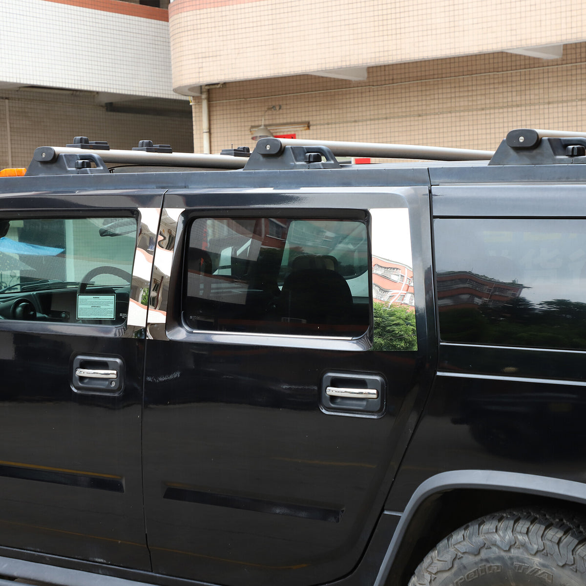 Center Door Chrome Pillar Post Mirror Trim Set For Hummer H2 2003-2009 US 11
