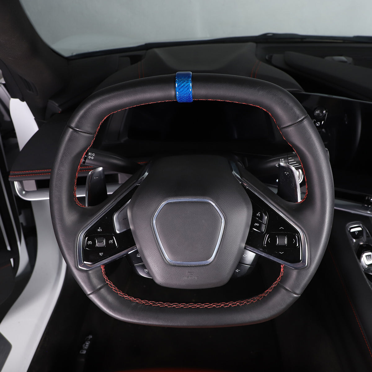 Blue Real Carbon Fiber Full Interior Set Decor Trim Kit for Corvette C8 20-25 - Variants 1-5 69