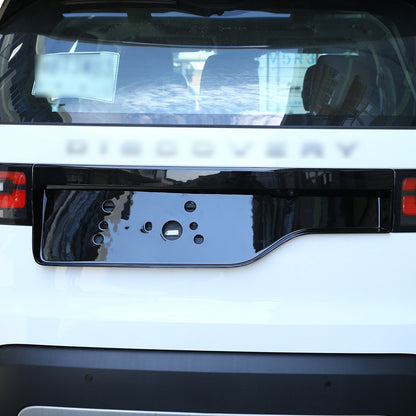 Glossy Piano Black Rear License Plate Base Trim For LR5 Discovery 5 L462 17+ US 4