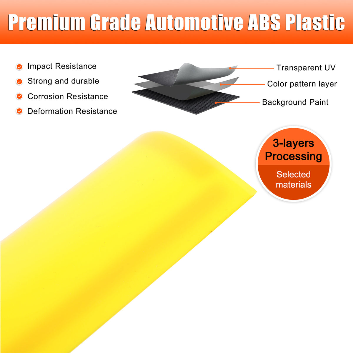 Yellow ABS Interior Center Console Trim Cover for Toyota FJ Cruiser 2007-2021 53