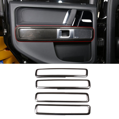 For 19-2021 Mercedes Benz G Class ABS Carbon Fiber Door Handle Frame Trim Cover 13