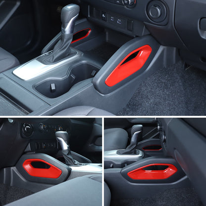 Sport Red ABS Center Console Side Armrest Trim Cover For Nissan Frontier 22+ US 5