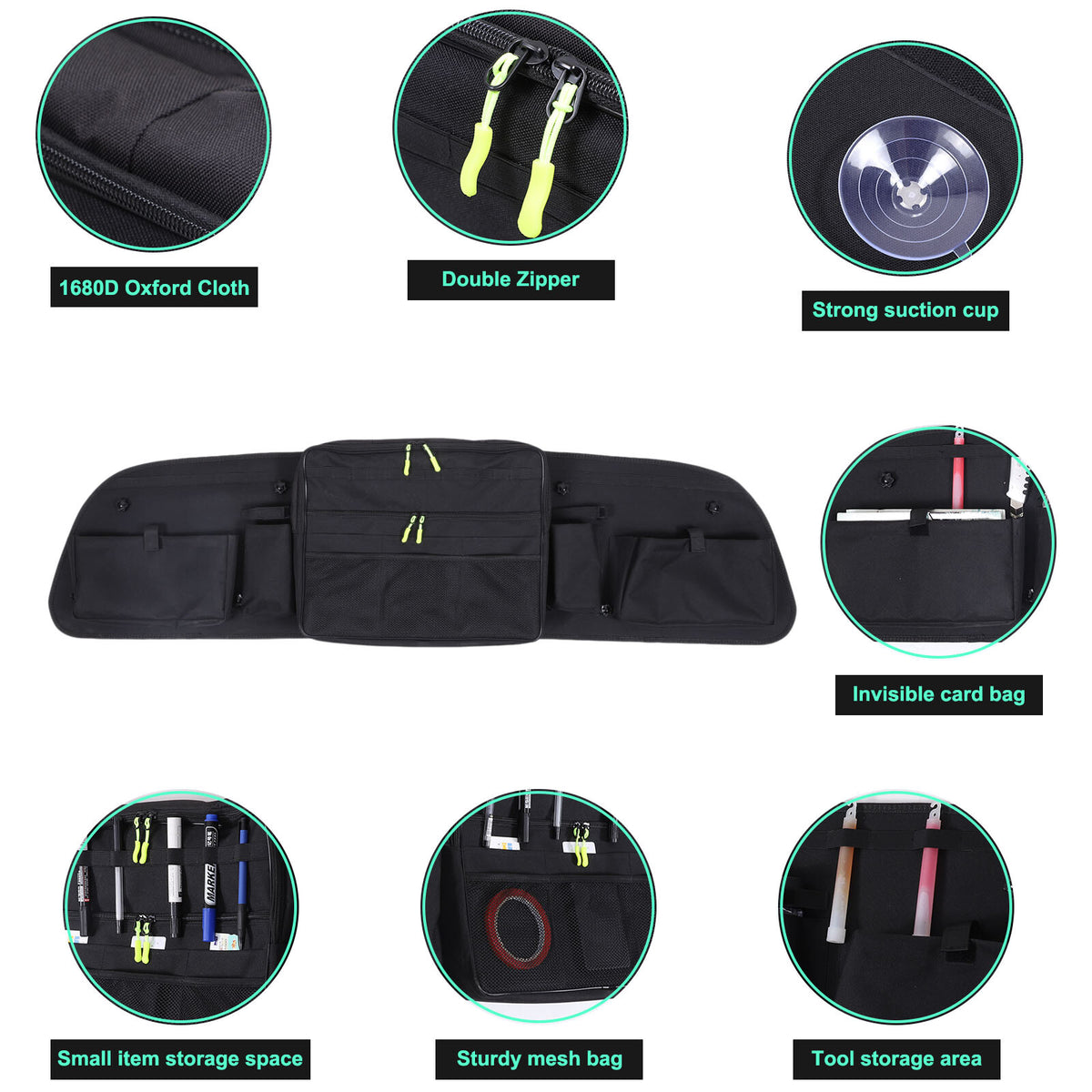 Rear Window Storage Bag Stowing Packet For Nissan Frontier 2022-24 6