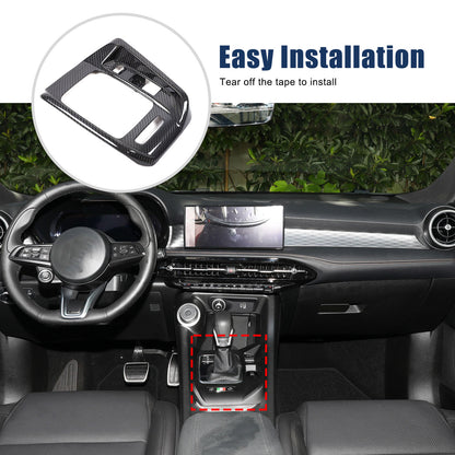 Real Carbon Fiber Center Gear Shift Panel Trim For Alfa Romeo Tonale 2023-2025 1