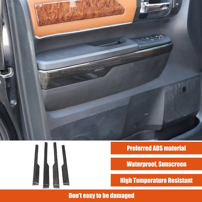 Black Wood Grain ABS Door Armrest Lower Trim For Toyota Tundra 2014‑2020 1