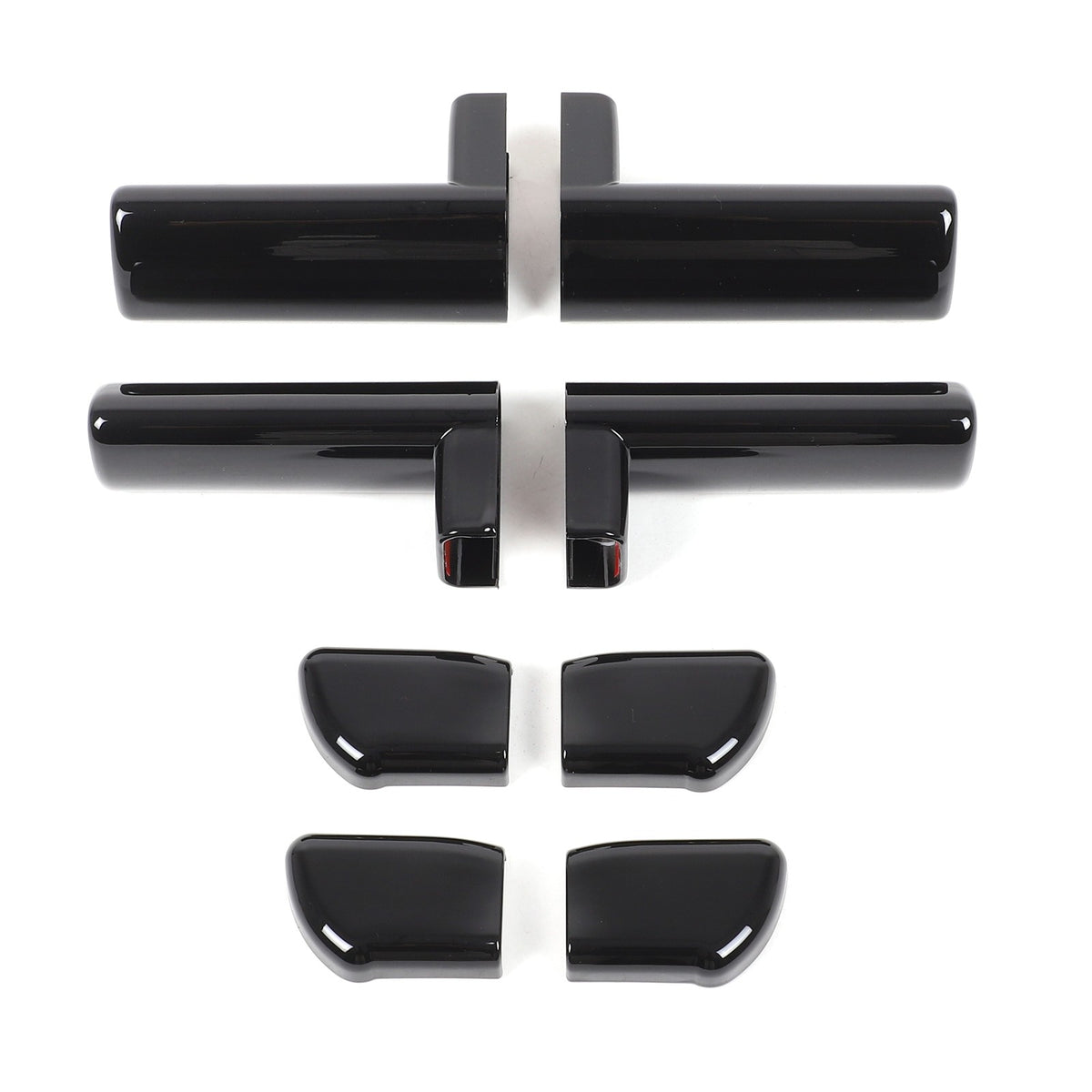 Glossy Piano Black ABS Interior Door Handle Trim For Hummer H2 2003-2007 US 3