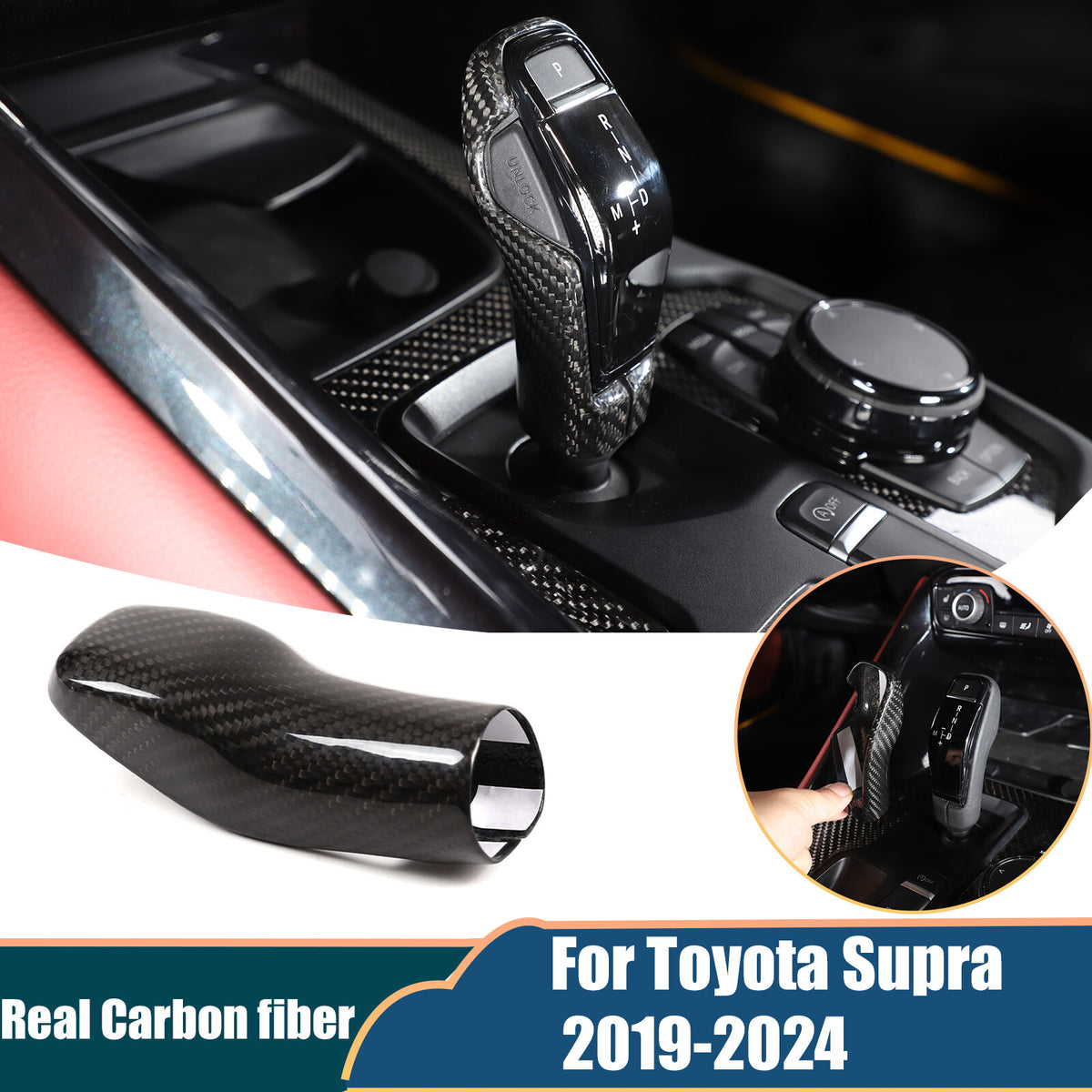 Real Carbon Fiber Full Interior Set Decor Trim Kit For Toyota Supra A90 MK5 19+ 104